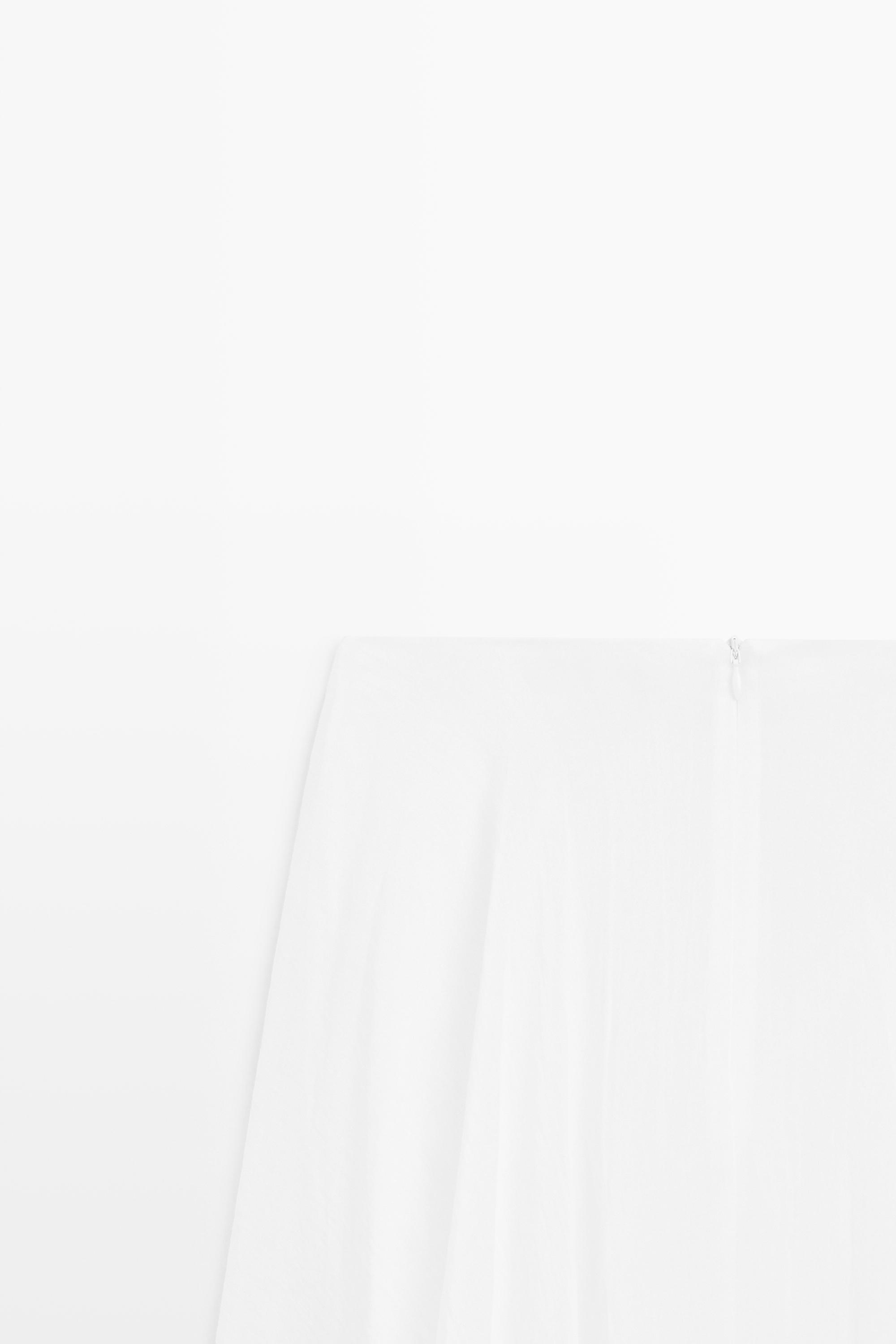 Crossover midi skirt with draped detail
